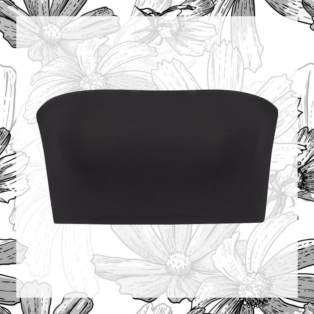 SKIMS Swim Bandeau Bikini Top in Onyx size M NWT!